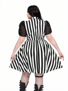 Whyspr 哥特朋克万圣节大码连衣裙