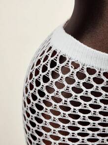 Zestiva 鏤空沙灘纏腰式半身裙不附比基尼 - 白色 - 查看 3