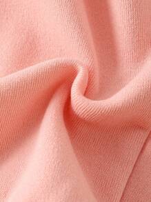 SHEIN Explorewe 3pcs Young Girls Casual Solid Color Flared Sweatpants, Autumn/Winter Fall - Dusty Pink - View 5