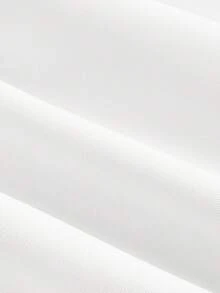 SHEIN MOD Váy không tay màu trơn dành cho nữ (có thắt lưng), mùa tựu trường - trắng - Xem 3