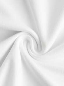 SHEIN EZwear Set de 4 camisetas de manga corta de cuello redondo de unicolor minimalista casual en negro, burdeos, gris y blanco, adecuadas para primavera/verano