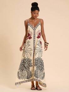 Travachic 女士度假梭织印花细肩带连衣裙 - 彩色 - 查看 7