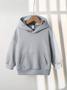 秋冬款青少年男童休闲图案印花连帽套头衫