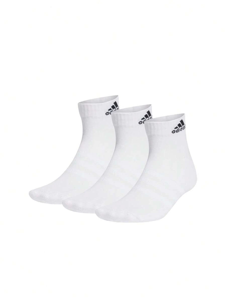 Adidas 3 pary wygodnych, oddychających, sportowych skarpetek unisex - Biały - Zobacz 1