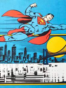 SUPERMAN X SHEIN Thảm tắm Diatomite họa tiết hoạt hình - Thảm trải sàn thấm hút chủ đề siêu anh hùng cho phòng tắm, miếng lót chân chống trượt, khô nhanh - Nhiều màu - Xem 3