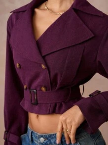 Lumalex Thu Hè Tiền Cũ Lấp Lánh Kỳ Nghỉ Tiệc Tùng Lễ Hội Rave Đi Chơi Kỳ Nghỉ Bohemian BOHO Biển Bãi Biển Nóng Ngoài Trời Nhiều Lớp Phong Phú Mùa Cưới Tiệc Tiệc Trưởng Thành Vai Đệm Cinched Phóng Đại Eo Ve Áo Ngắn Áo Khoác Trench Thường Ngày Hai Hàng Khuy Áo Khoác Blazer Nữ Áo Khoác Blazer Nữ Áo Khoác - Màu tím - Xem 9