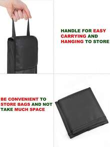 1pc Wrapping Paper Storage Bag, 30" Gift Wrapping Paper Organizer, Black Oxford Wrap Paper Storage Containers With Pocket, Foldable Wrapping Paper Holder, Home Organizer And Storage - Black - View 6