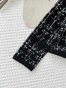 TaviRue 2pcs/Set Baby Girl Knit Plaid Cardigan And Matching Knit Leggings Set,Graduation Outfit Fall Winter