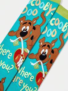 SCOOBY-DOO X SHEIN Cute Letter & Cartoon Pattern Crew Socks - Multicolor - View 4