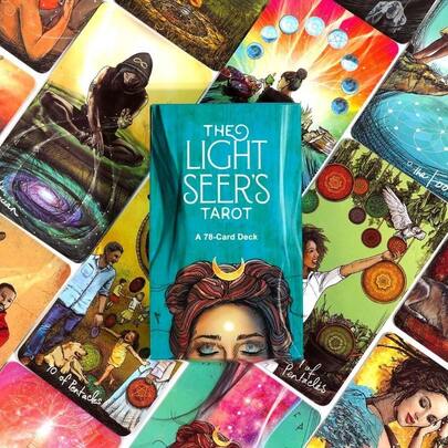 SHEIN 1套光明预言家塔罗牌 78张神谕卡 光明预言家 探索自我 节日娱乐 家居装饰 魔术道具 适合初学者