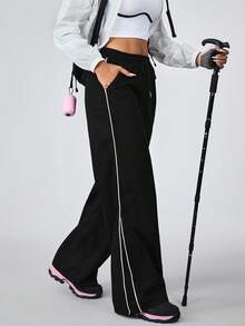 Flexra Women's Casual Versatile Straight Leg Jeans Pants Outdoor Pants For Hiking Sun Protection Lightweight Quick Dry - Black - View 6