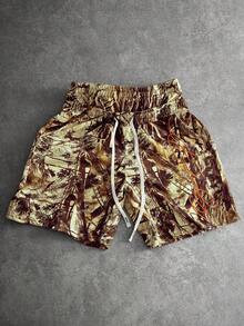 PAVTROS Pantaloni scurți brodați cu model camuflaj 2 în 1 pentru bărbați - Multicolor - Vizualizare 3