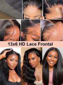 TrueHD Kinky Straight 13x6 HD Lace Frontal Melt Skins Invisible HD Lace 13x4 Frontal Only Pre Plucked Virgin Human Hair 2x6 5x5 HD Lace Closure Single For Woman 12-20 Inch - SNatural - View 11