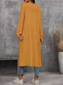 EMERY ROSE Women's Casual Solid Color Long Jacket Fall Winter Cloth For Women - Yellow - View 2