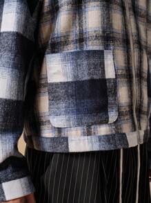 ROMWE MEN Prep 男士休闲通勤格子夹克