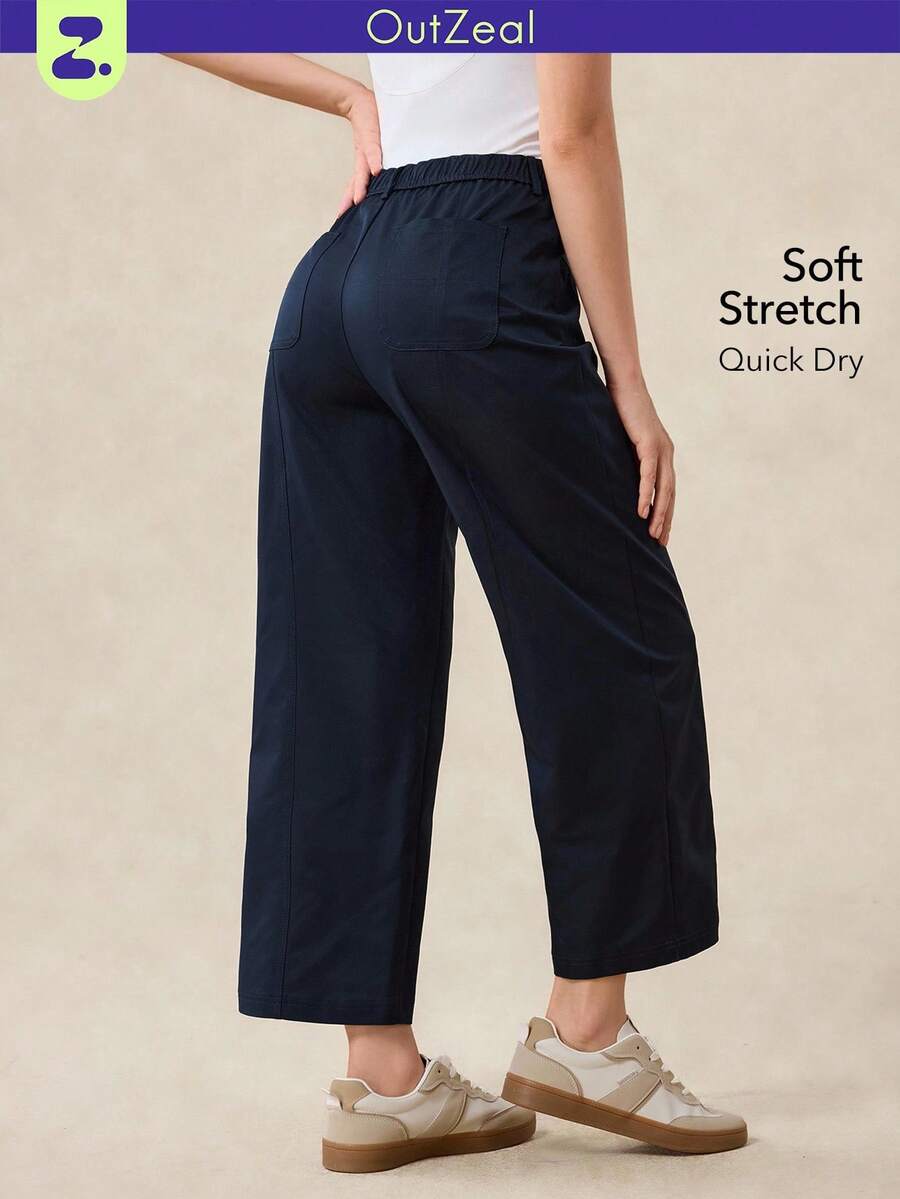 OutZeal Women Soft Stretch Multi Pocket Outdoor Pants Daily Casual - Royal Blue - View 1
