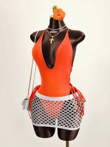 Zestiva 鏤空沙灘纏腰式半身裙不附比基尼 - 白色 - 查看 6