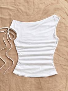 Soleia Women's Sequin Bowknot Ruched Shoulder Fashionable Blouse  Party , White Tank Top, Sequin Bow Top, Casual Tops Women Summer Sequin Party  Casual Blouses For Women White Top Casual Blouses For Women Holiday Vacation - White - View 2