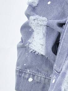 Bộ áo khoác denim và quần jeans cho bé trai TWEEN, Áo khoác denim giặt cũ phong cách đường phố kết hợp với quần jeans denim giặt cũ ống đứng, Trang phục denim thời trang cho bé trai, Hàng mới về - Rửa trung bình - Xem 7