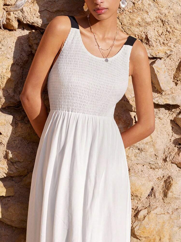 SHEIN Maija Women Long Simple Casual Dress, Fashionable For Daily Wear