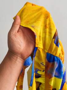 Maweii 大码简约印花无袖开衩连衣裙 - 彩色 - 查看 7