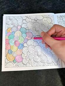 SHEIN 1 Sách tô màu Mandala tiếng Anh 128 trang cỡ lớn dành cho người lớn, liệu pháp nghệ thuật kèm sách mini 24 trang, bộ quà tặng giảm căng thẳng cho nam nữ, Giáng sinh, Halloween, sinh nhật, ngày lễ - Nhiều màu - Xem 2
