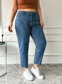 EURMUSE 100%Cotton HIGH WAIST SKINNY LIGHT WASH