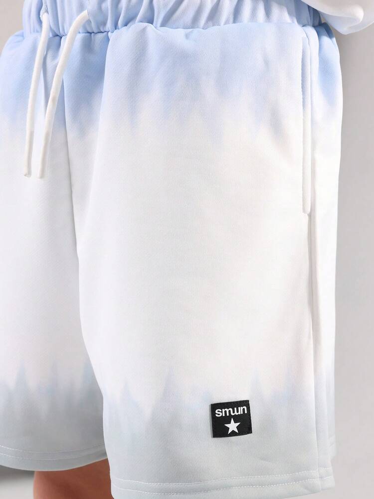 Tie Dye Sweatshirt And Shorts Set With Logo