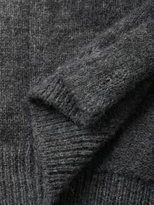 DAZY Baby Girls' Peter Pan Collar Letter Embroidery Contrast Color Casual Cute Cardigan Fall,Winter Toddler Girls Clothes - Light Grey - View 8