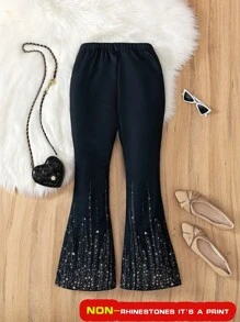 Pantalones acampanados retro para niña preadolescente, otoño/invierno - Multicolor - Ver 3