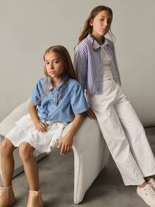 Tween Girl Back To School,White Lace Skirt,Suitable For Fall And Winter - White - View 6