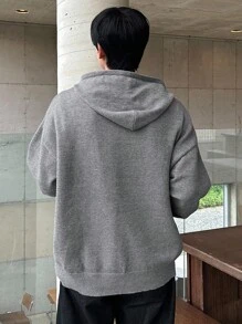 DAZY Men's Letter Print Hoodie Sweater, Autumn