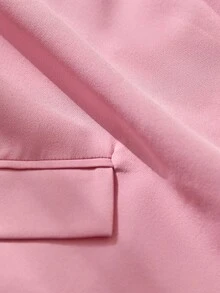 CLARA VERO 单纽扣开合、带翻盖口袋的西装外套，搭配同款高腰裤，优雅的两件套西装 - 淺粉色 - 查看 3