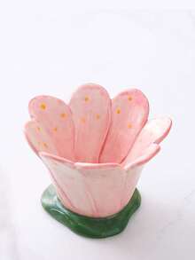 Joivida 手绘陶瓷花杯香薰蜡烛杯花饰北欧简约烛台卧室客厅ins风摆件送女友朋友的礼物办公桌摆件提升家居氛围必备