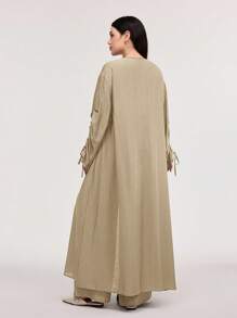 Veilorie Trang phục hai mảnh dành cho phụ nữ mặc hàng ngày - Màu be - Xem 2