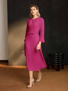 MOTF Soiréza 锁孔领口系腰带连衣裙 - 彩色 - 查看 7