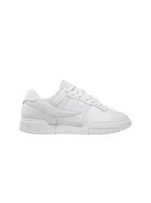 FILA Classic Comfortable Casual Fashionable Solid Color Lace-Up Sneakers - White - View 1