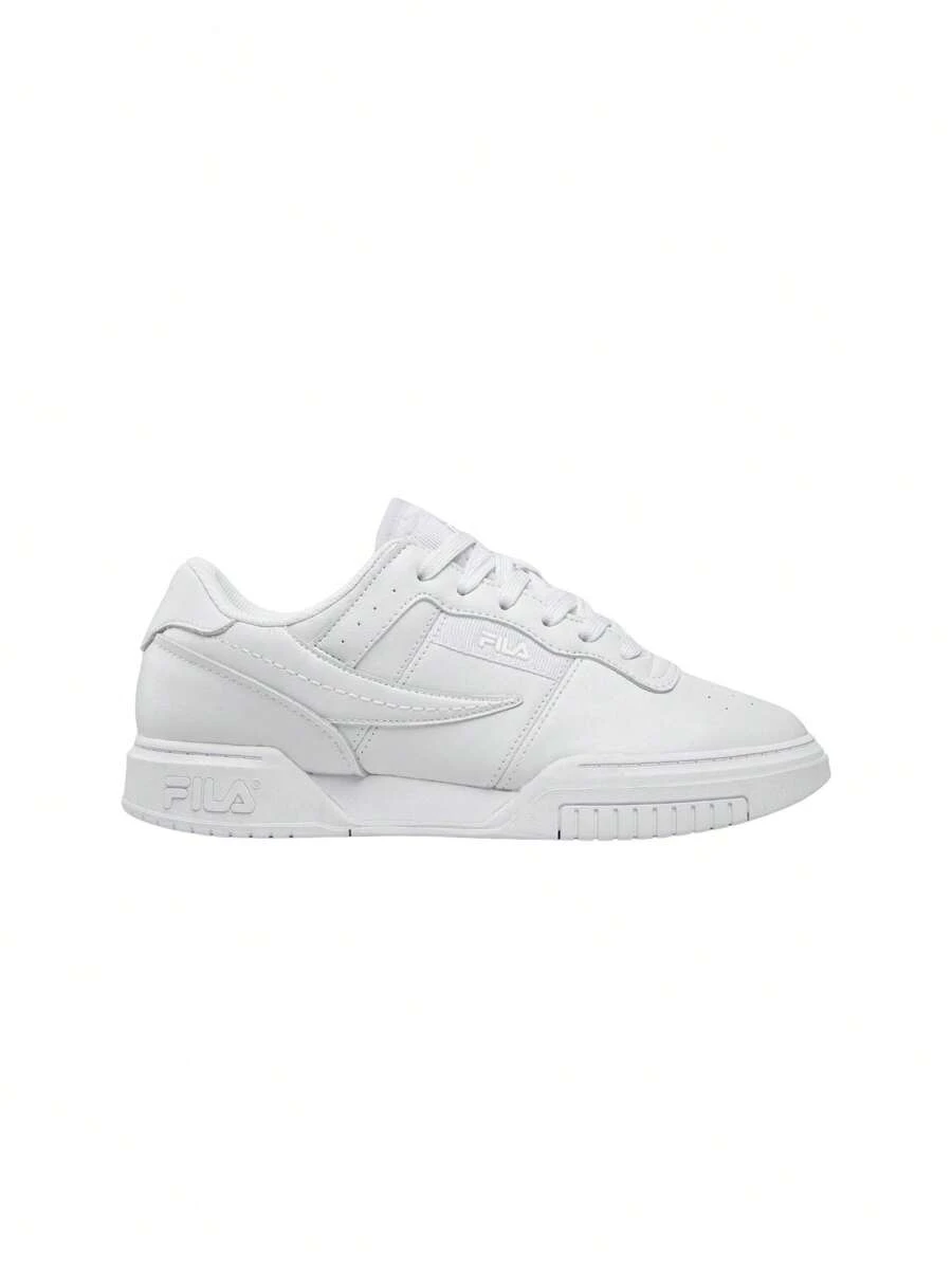 FILA Classic Comfortable Casual Fashionable Solid Color Lace-Up Sneakers - White - View 1
