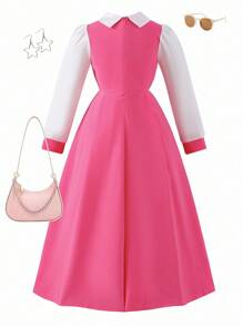 SHEIN Mädchen Kleider für Teenager, Rückkehr zur Schule, Schulkleidung - Pink - Übersicht 2