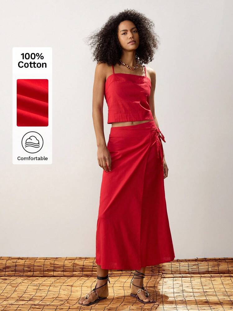 SHEIN Maija Women's Solid Color Camisole Tank Top, Fashionable For Summer