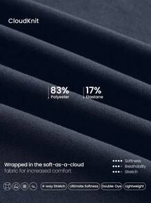 GLOWMODE Cloudknit 柔软超大臀长可调节抽绳长袖运动衫，带拇指孔，日常休闲秋季 - Dark Blue - 查看 5