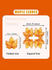 SHEIN Khăn giấy lá phong mùa thu Khăn giấy đồ uống Lễ Tạ ơn Khăn ăn lá mùa thu Khăn ăn tối dùng một lần cho nhà bếp Thu hoạch Sinh nhật Tiệc cưới Vật dụng - khăn giấy phong - Xem 5