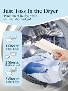 烘干机纸散装天然织物柔顺片植物薰衣草洗衣柔顺剂自然柔软并去除静电烘干机，织物柔顺片，洗衣伴侣，除臭除味香薰片，芳香防静电洗衣香薰片 - 彩色 - 查看 4