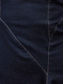 COUREZ 不对称牛仔吊带连衣裙/Y2K迷你连衣裙 可爱秋季女装 秋季外出穿搭 外出连衣裙 婚礼宾客连衣裙 约会之夜穿搭 女装 - 深色水洗藍 - 查看 7