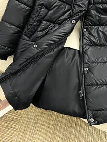 SHEIN Teen Girl Zip-Up Furry Hooded Casual Winter Jacket Fall - Multicolor - View 10