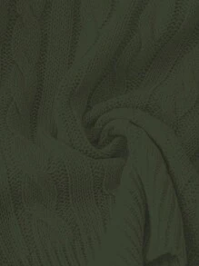 GlowEve CURVE 大码女式休闲时尚修身圆领长袖麻花针织套头衫，秋冬