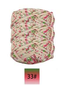 3pcs Polyester Satin Ribbon Yarn Bundle, Approximately 300g, Multi-Color And Mixed Color Self Peeling Gauze, Knitted Yarn, Colored Cloth, T-Shirt Yarn Fabric - Used For DIY Crochet Slippers, Bags, Storage Baskets Production - Multicolor - View 34