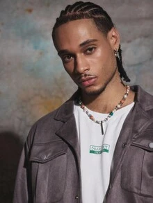 PAVTROS جاكيت رجالية قصيرة من Manfinity Streetrush بياقة منحرفة وإبزيم معدني على شكل سيف، جاكيت شارع رجالية، جاكيت قصيرة رجالية، جاكيت شارع رجالية Y2k، جاكيت قصيرة رجالية، جاكيت شارع، سترات للرجال، خريف