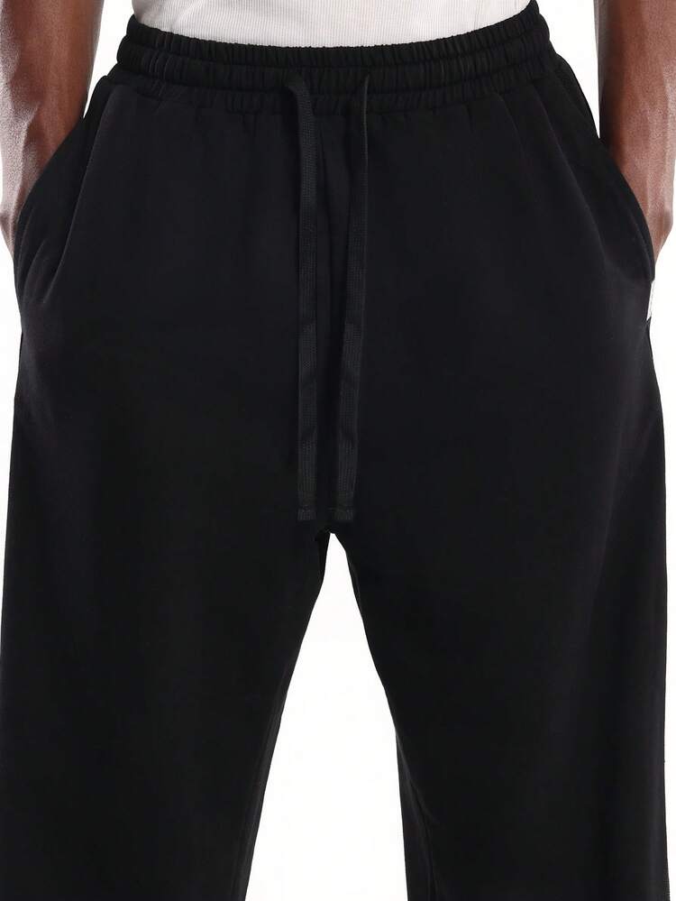 Essential Wide Leg Fleece Sweatpants With Elastic Waist