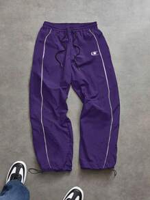 Manfinity Sport Corelite Quần thể thao nam có dây rút ở eo, viền tương phản. - Màu tím - Xem 3
